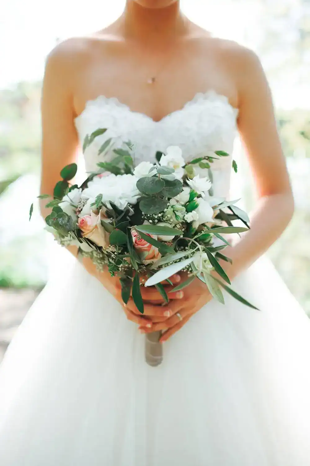 Bride in white Getting Married in Denmark