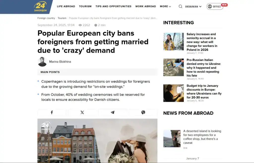 TV24 screenshots Getting Married in Denmark