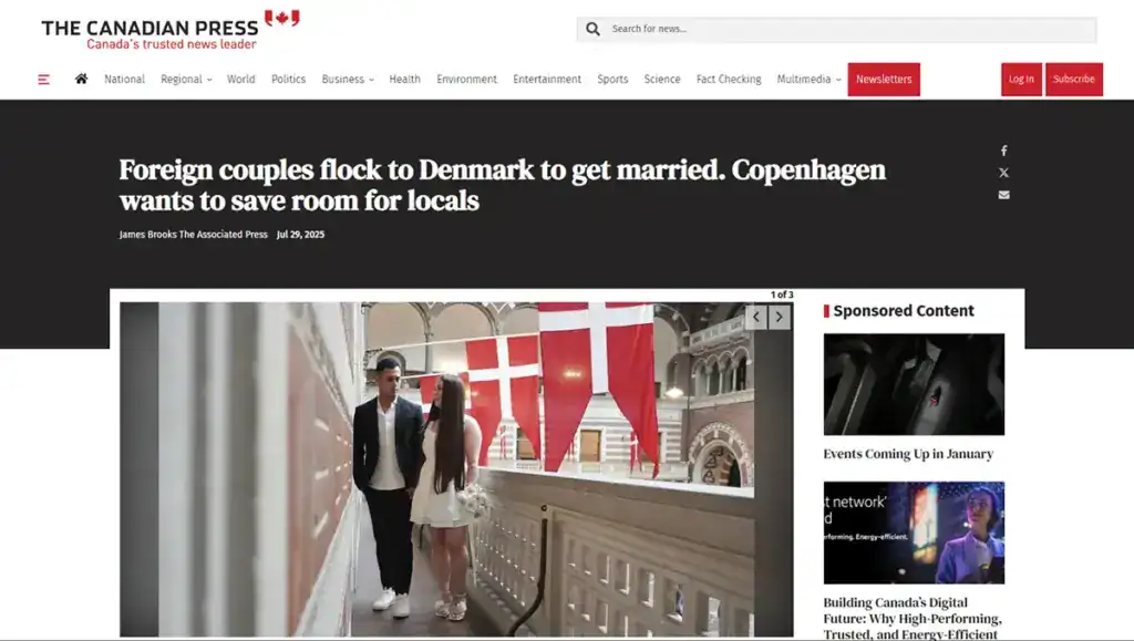 thecanadianpressnews screenshots Getting Married in Denmark