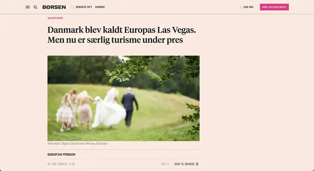 borsen article screenshot Getting Married in Denmark